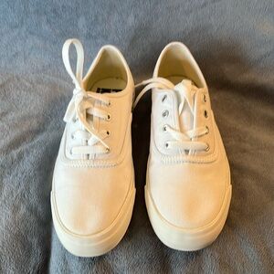 Brand New White Canvas Pro-Keds Sneakers Women Size 8